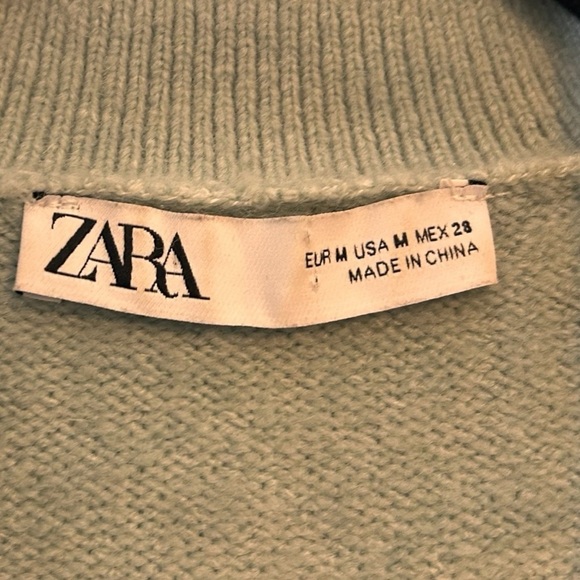 Zara Women's Cropped Polo Collar Knit Sweater- Size Medium - Picture 7 of 11